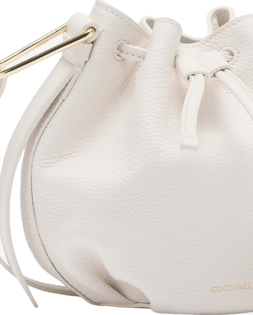 MALORY  Mini cubo de cuero blanco - Bolsos Mujer