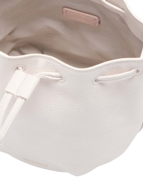 MALORY  Mini cubo de cuero blanco - Bolsos Mujer