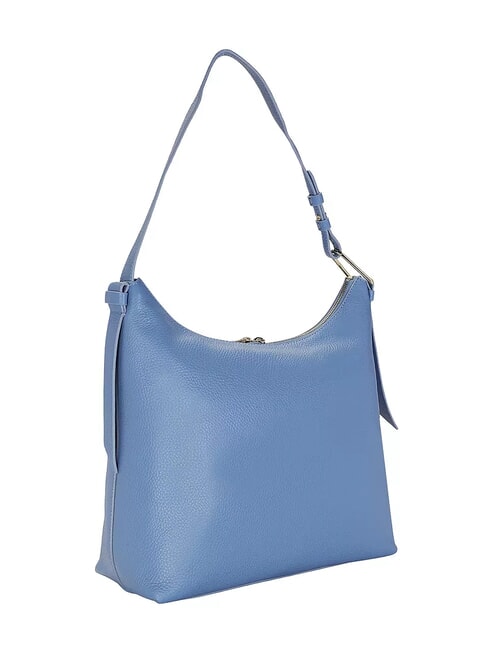 MALORY Bolso de hombro de piel martillada azul - Bolsos Mujer