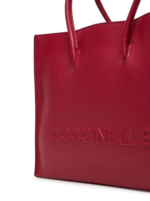 MYRTHA MAXI LOG Bolsa de compras de cuero martillado sangr&iacute;a - Bolsos Mujer