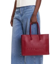 COCCINELLE MYRTHA MAXI LOG Bolsa de compras de cuero martillado sangr&iacute;a - Bolsos Mujer - 4