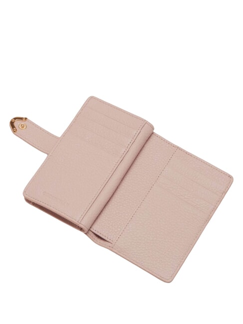 DEW Cartera mediana de piel martillada rosetas - Carteras Mujer