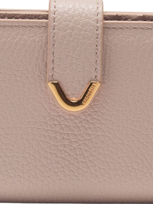 DEW Cartera mediana de piel martillada rosetas - Carteras Mujer