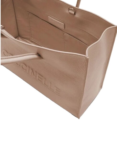 MYRTHA MAXI LOG Bolsa de compras de cuero martillado rosetas - Bolsos Mujer