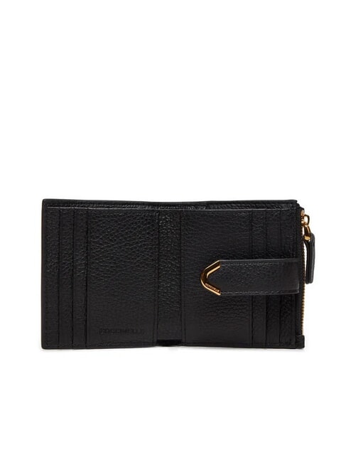 DEW Cartera compacta de piel martillada negro - Carteras Mujer