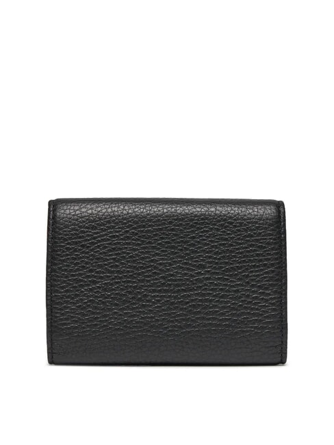 DEW Cartera mediana de piel con solapa negro - Carteras Mujer