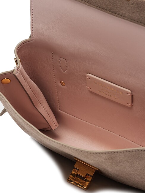 ARLETTIS SUEDE DROPLET Mini bolso de piel con bandolera topo c&aacute;lido - Bolsos Mujer
