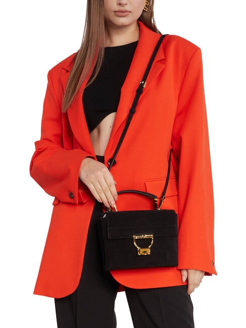 ARLETTIS SUEDE DROPLET Mini bolso de piel con bandolera topo c&aacute;lido - Bolsos Mujer