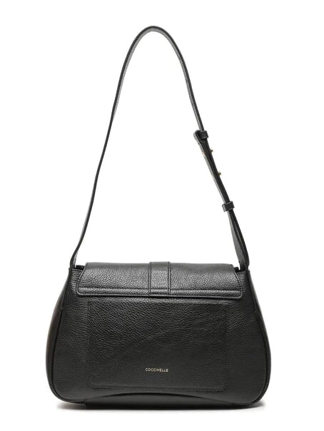 HIMMA Bolso de hombro de piel martillada negro - Bolsos Mujer