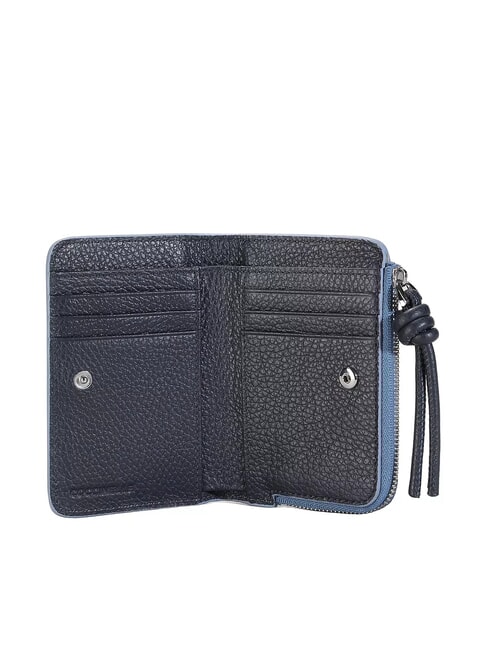 MYRTHA MAXI LOG Cartera mediana de piel con cremallera verde musgo / litchi - Carteras Mujer