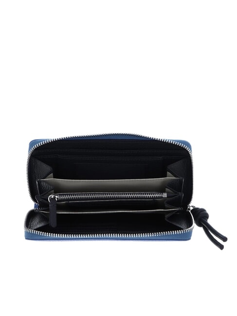 MYRTHA MAXI LOG Cartera grande de cuero con cremallera verde musgo / litchi - Bolsos Mujer