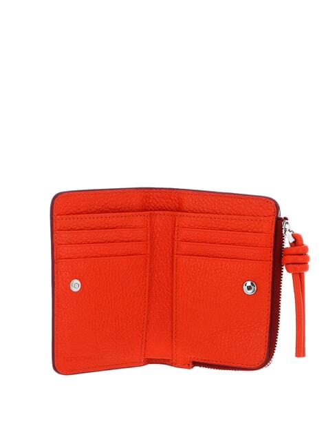 MYRTHA MAXI LOG Cartera mediana de piel con cremallera hierba gr/mes gr - Carteras Mujer