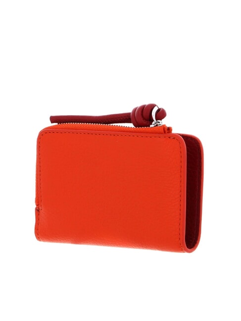 MYRTHA MAXI LOG Cartera mediana de piel con cremallera gazpacho/sangri - Carteras Mujer