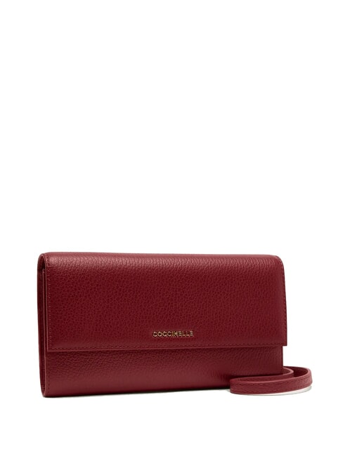 METALLIC SOFT Bolso de mano de piel con bandolera brandy - Bolsos Mujer