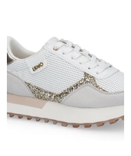 LIUJO EVELYN 915 Zapatillas de running con inserciones de purpurina blanco / dorado claro - Zapatos Mujer - 4