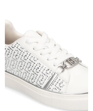 LIUJO KIKI 01 Zapatillas con logotipo de diamantes de imitaci&oacute;n por toda la superficie blanco - Zapatos Mujer - 5