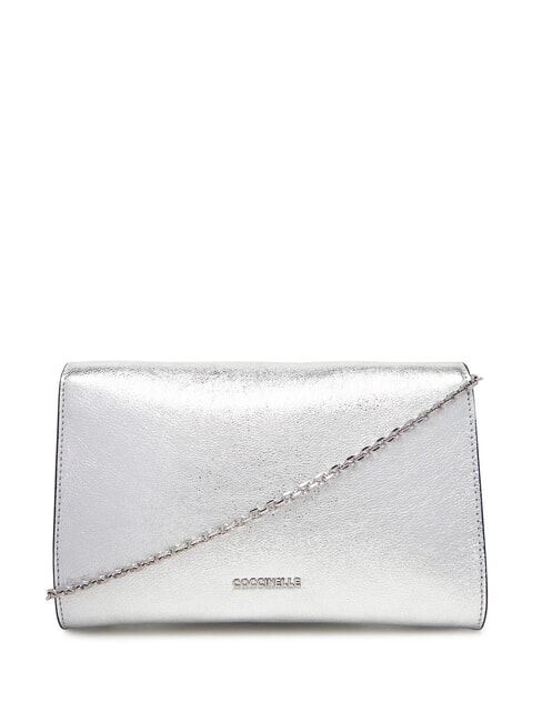 MAGIE 2NITE SMOOTH Bolso de mano de piel metalizada SILVER - Bolsos Mujer