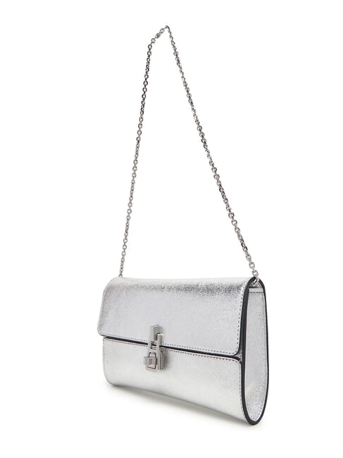 MAGIE 2NITE SMOOTH Bolso de mano de piel metalizada SILVER - Bolsos Mujer