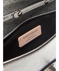 COCCINELLE MAGIE 2NITE SMOOTH Bolso de mano de piel metalizada SILVER - Bolsos Mujer - 6