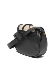 COCCINELLE CARMY CANVAS Bolso de hombro de piel y lona natural / noir - Bolsos Mujer - 2