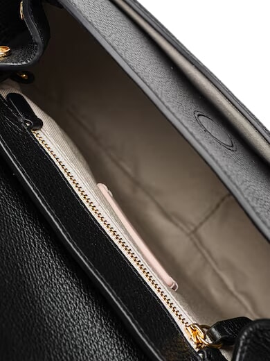 CARMY CANVAS Bolso de hombro de piel y lona natural / noir - Bolsos Mujer