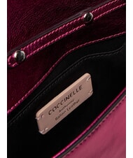 COCCINELLE MAGIE 2NITE SMOOTH Bolso de mano de piel metalizada sangr&iacute;a - Bolsos Mujer - 6