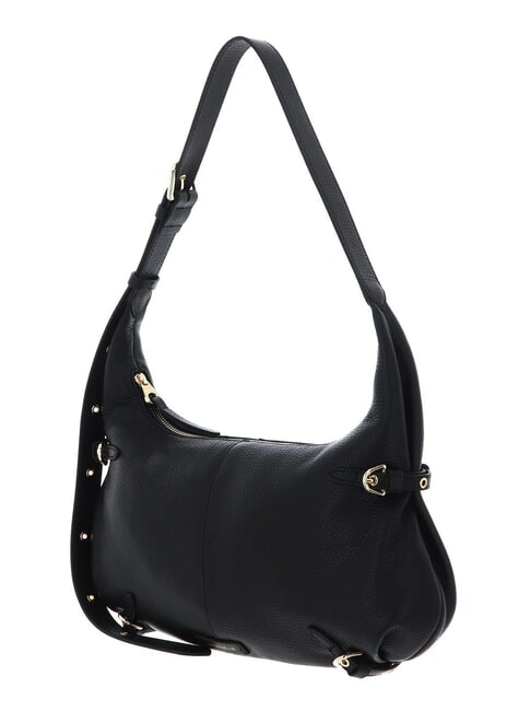 ABIGAIL Bolso de hombro de piel martillada negro - Bolsos Mujer
