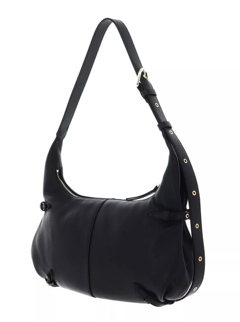 ABIGAIL Bolso de hombro de piel martillada negro - Bolsos Mujer