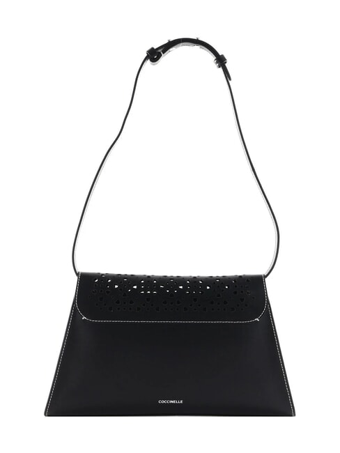 DEW COW PERFORED Bolso de hombro de piel negro - Bolsos Mujer