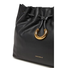 COCCINELLE ISABELA Bolso de cubo de cuero negro - Bolsos Mujer - 3