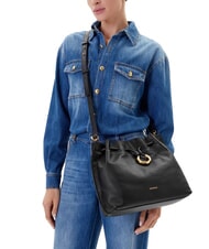 COCCINELLE ISABELA Bolso de cubo de cuero negro - Bolsos Mujer - 5