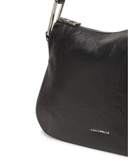 COCCINELLE MAGIE WRINKLED Bolso bandolera de piel con bandolera negro - Bolsos Mujer - 3