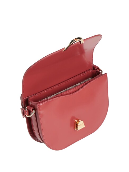 DEW SHINY CALF Bolso de hombro de piel cepillada brandy - Bolsos Mujer