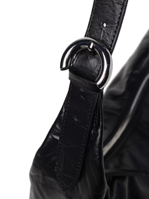 FERNANDA WRINK Bolso de cuero tipo cartera negro - Bolsos Mujer