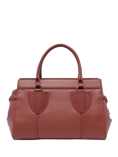 YORK Bolso de piel con bandolera brandy - Bolsos Mujer