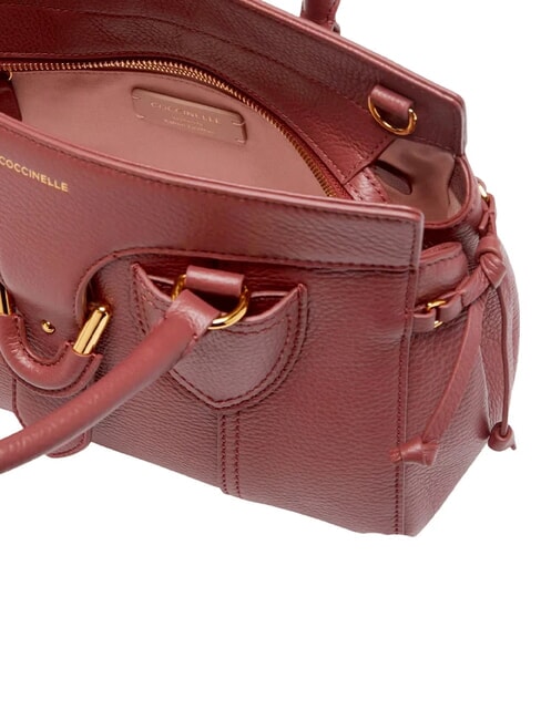 YORK Bolso de piel con bandolera brandy - Bolsos Mujer