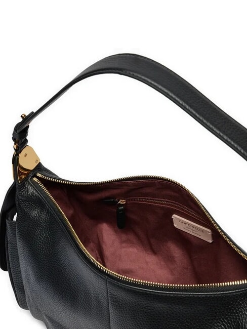 CAMPUS Bolso de hombro tipo hobo de piel martillada negro - Bolsos Mujer