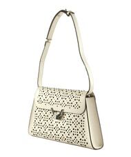 COCCINELLE DEW COW PERFORED Bolso de hombro de piel blanco - Bolsos Mujer - 2