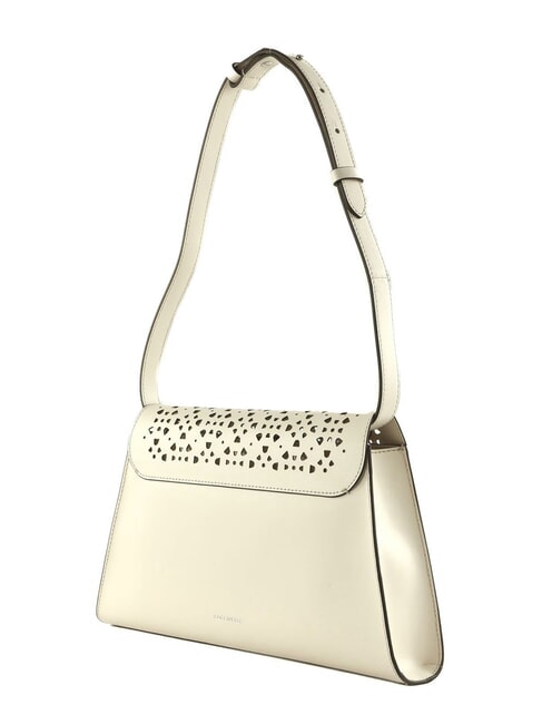 DEW COW PERFORED Bolso de hombro de piel blanco - Bolsos Mujer