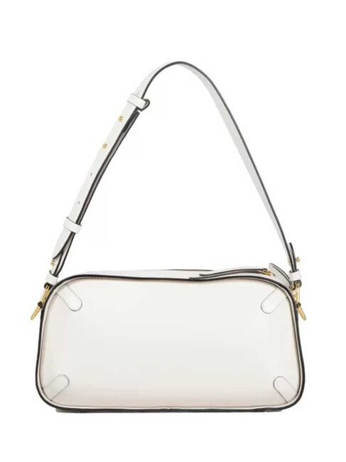 MALETA CALF Bolso bandolera de piel lisa blanco - Bolsos Mujer