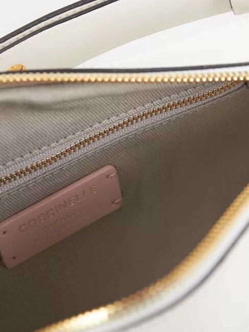 MALETA CALF Bolso bandolera de piel lisa blanco - Bolsos Mujer