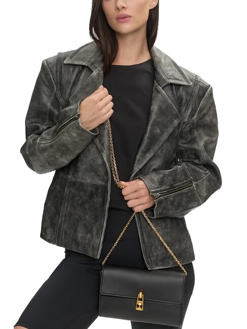 CAMPIONARIO - MAGIE 2NITE Bolso de mano de piel con bandolera de cadena negro - Bolsos Mujer