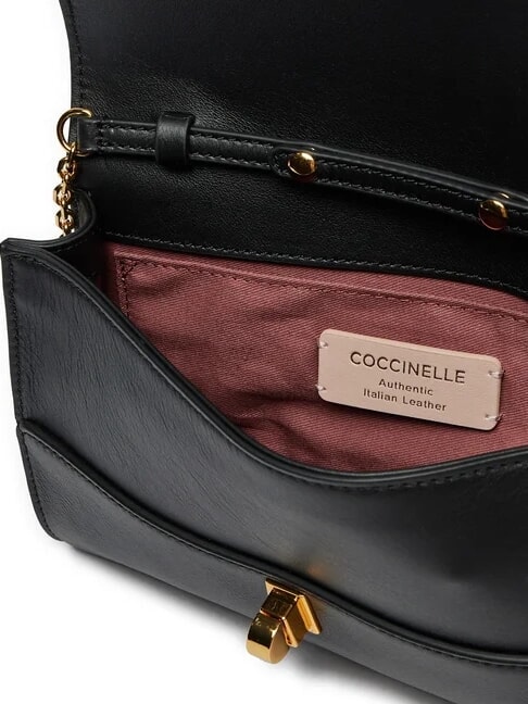 CAMPIONARIO - MAGIE 2NITE Bolso de mano de piel con bandolera de cadena negro - Bolsos Mujer