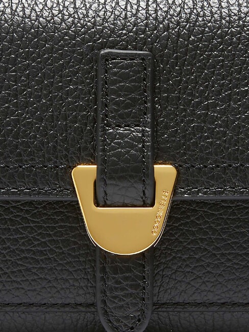 CAMPUS Cartera mediana de piel martillada negro - Carteras Mujer