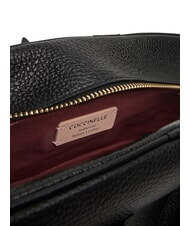 COCCINELLE CAMPUS Bolso de hombro de piel martillada negro - Bolsos Mujer - 6