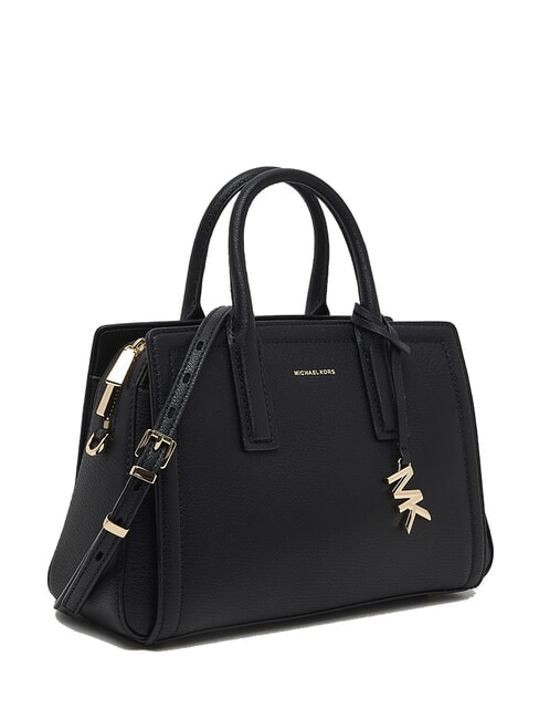 LAILA Bolso de piel con bandolera negro - Bolsos Mujer