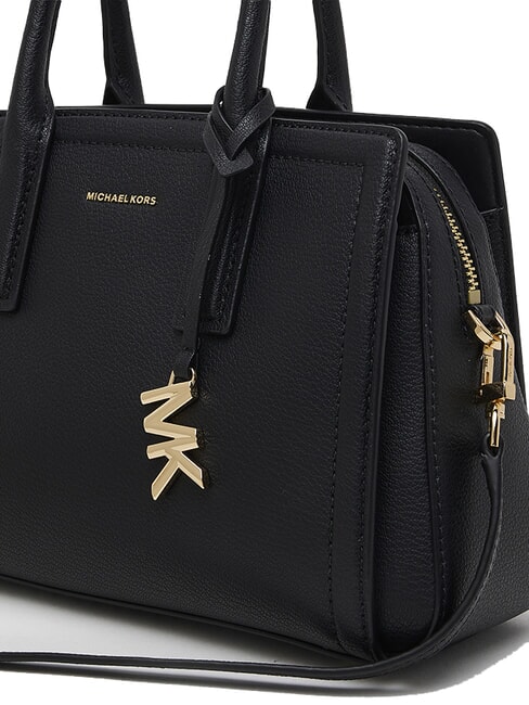 LAILA Bolso de piel con bandolera negro - Bolsos Mujer