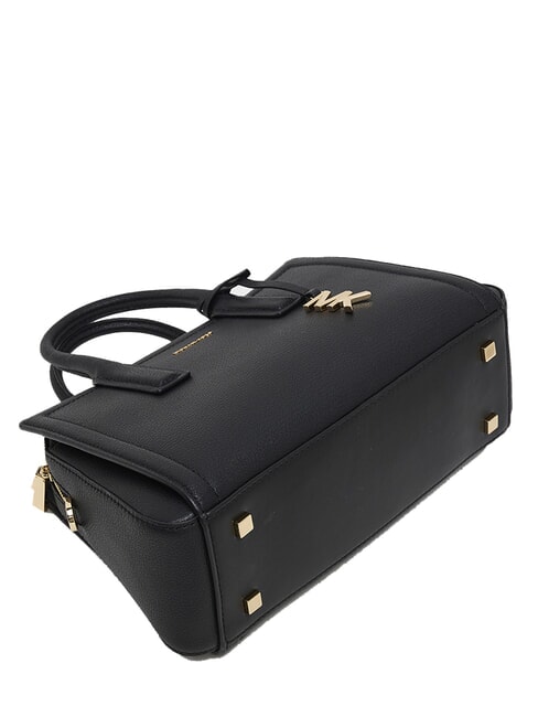 LAILA Bolso de piel con bandolera negro - Bolsos Mujer