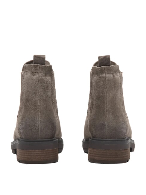 BRIMFIELD Botines bajos de piel gamuza marr&oacute;n media - Zapatos Mujer