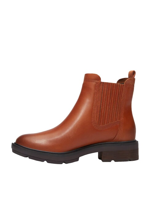 BRIMFIELD Botines bajos de piel md brn f grano w dk brn - Zapatos Mujer